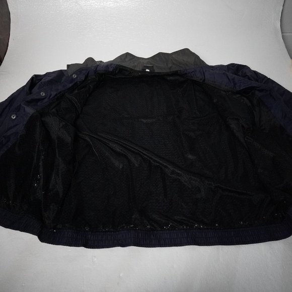 Mens Brooks Size 2XL Windbreaker Jacket Zip And Button Closure Dark Blue - Picture 7 of 9